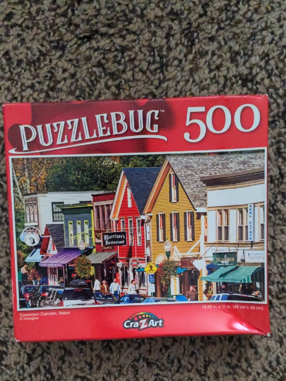 500 Piece Puzzle - Colorful Town In Downtown Camden Maine Scenery